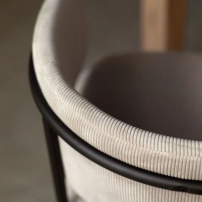 Lot de 2 chaises SKLUM en velours côtelé beige Nalon