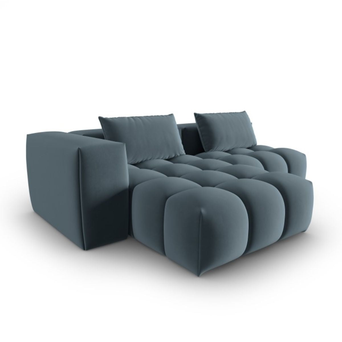 Canapé d'angle gauche Lorella 3 Places Bleu Clair – Christian Lacroix