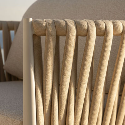 Lot de 2 fauteuils de jardin Sereilen en aluminium et tissu bouclé SKLUM