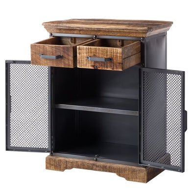 Buffet en metal et bois de manguier