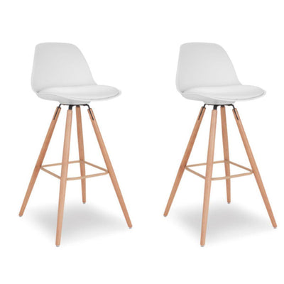 Lot de 4 tabourets Oslo Blanc