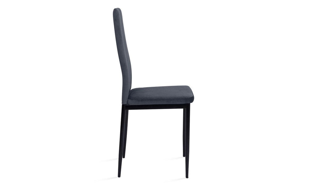 Lot de 4 chaises Jade Gris foncé