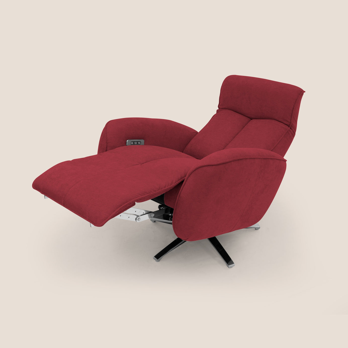 Fauteuil Relax électrique EVA en tissu imperméable rouge Divani Store