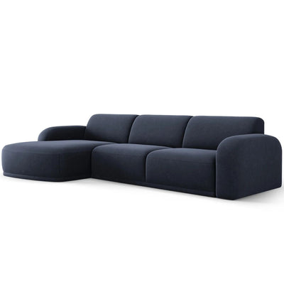 Canapé angle gauche ERIN Micadoni 4 Places Bleu foncé