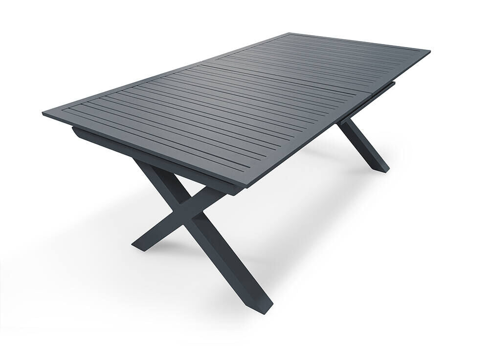 Table de jardin Floride aluminium extensible 240x100cm gris anthracite - DCB GARDEN