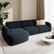 Canapé angle gauche ERIN Micadoni 4 Places Bleu foncé