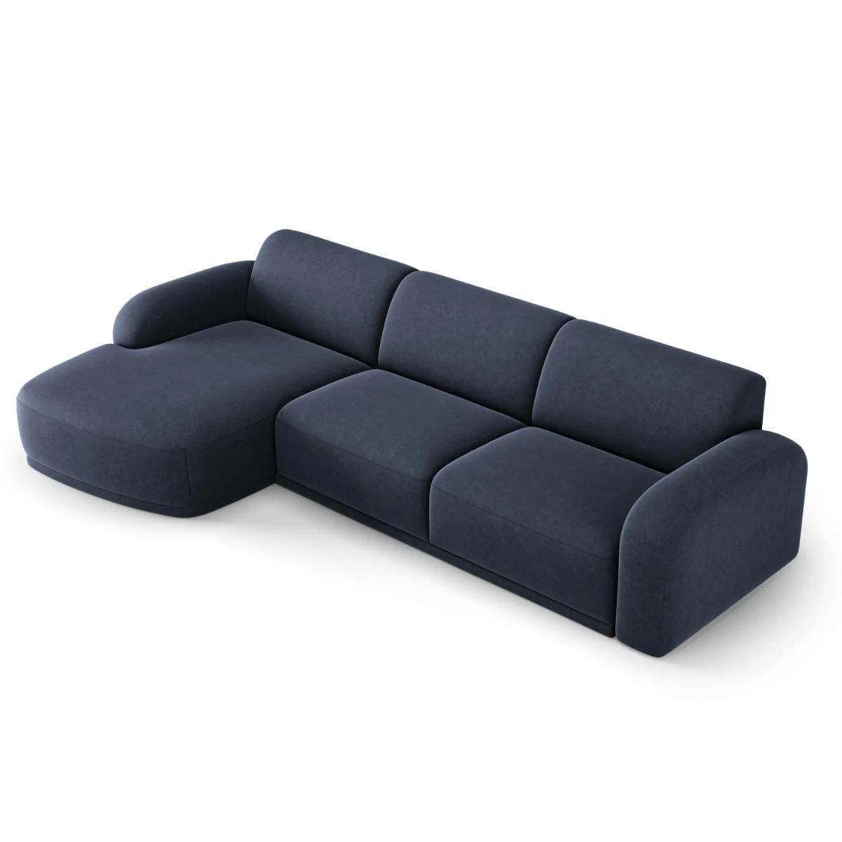 Canapé angle gauche ERIN Micadoni 4 Places Bleu foncé