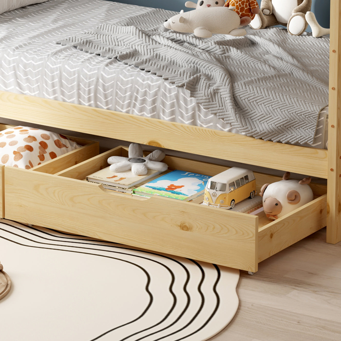 Lit cabane avec tiroir BAMBINO