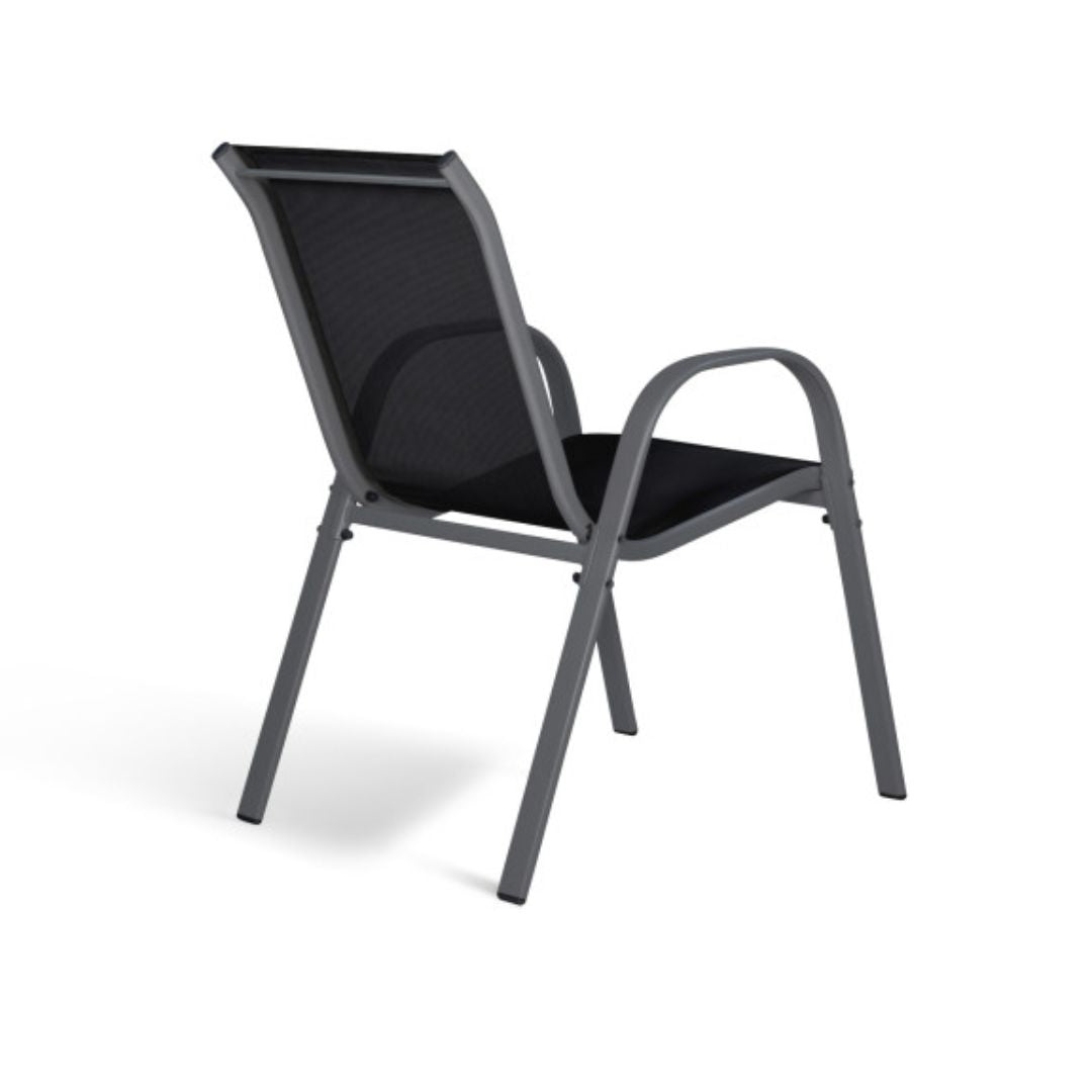 Lot de 4 chaises de jardin en acier- mix couleurs