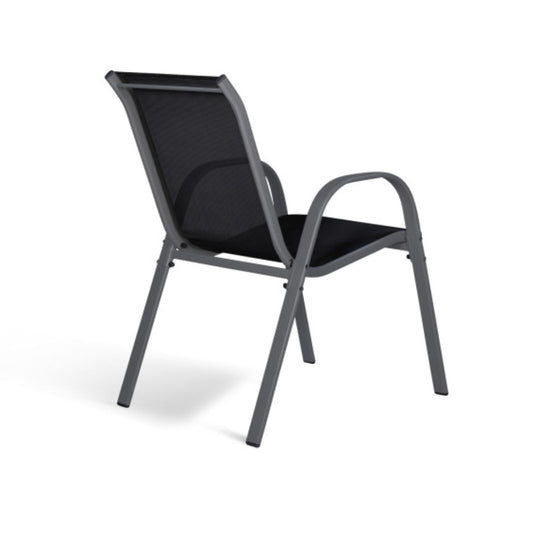 Lot de 4 chaises de jardin en acier- mix couleurs