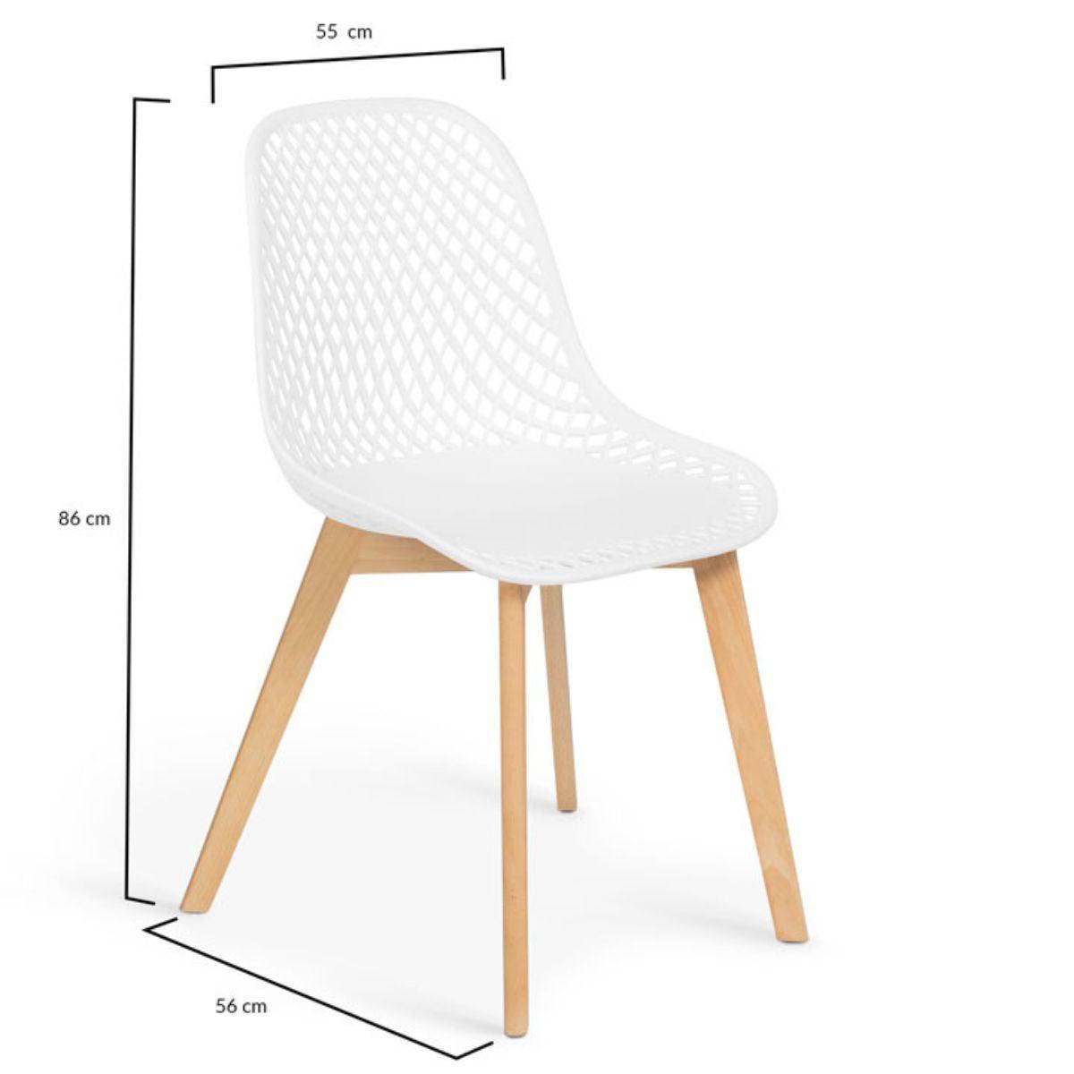 Lot de 4 chaises Maëlle Mix couleurs