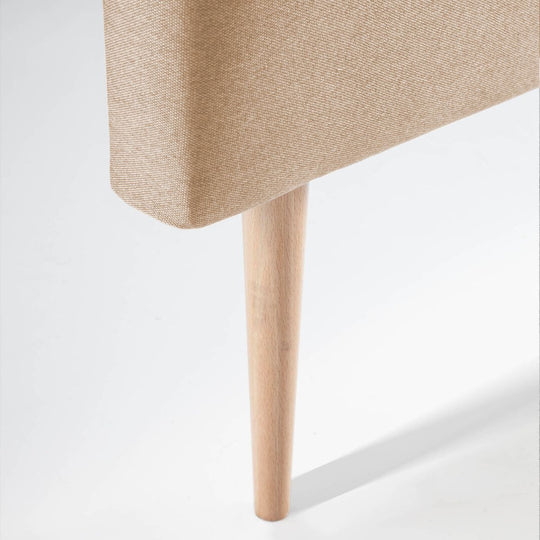 Tête de lit capitonnée en tissu Beige 140x100cm