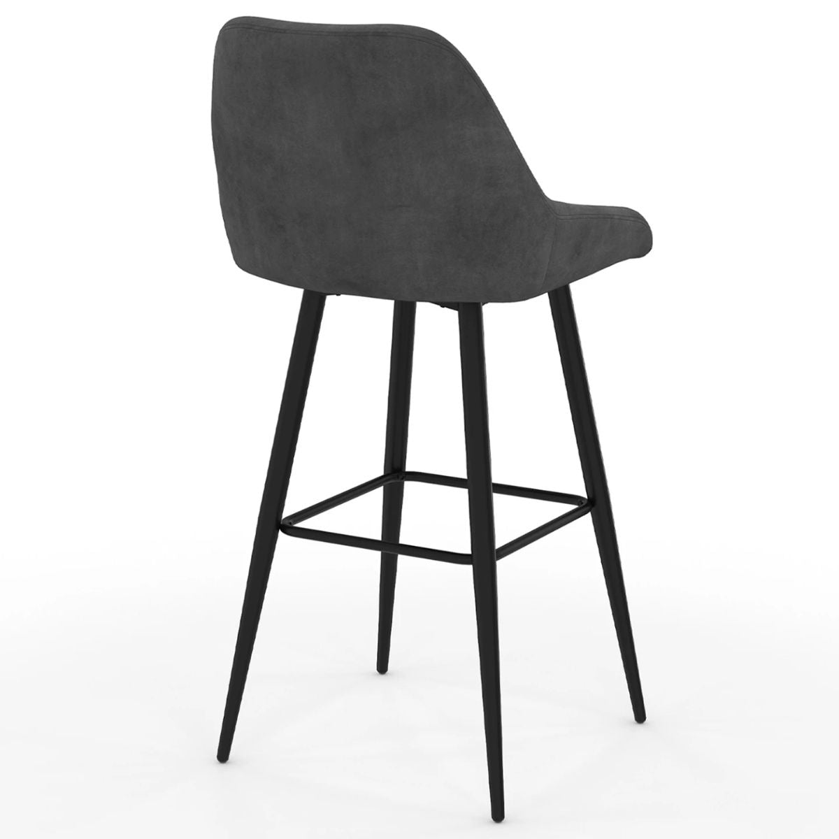 Lot de 2 tabourets Olivia gris foncé