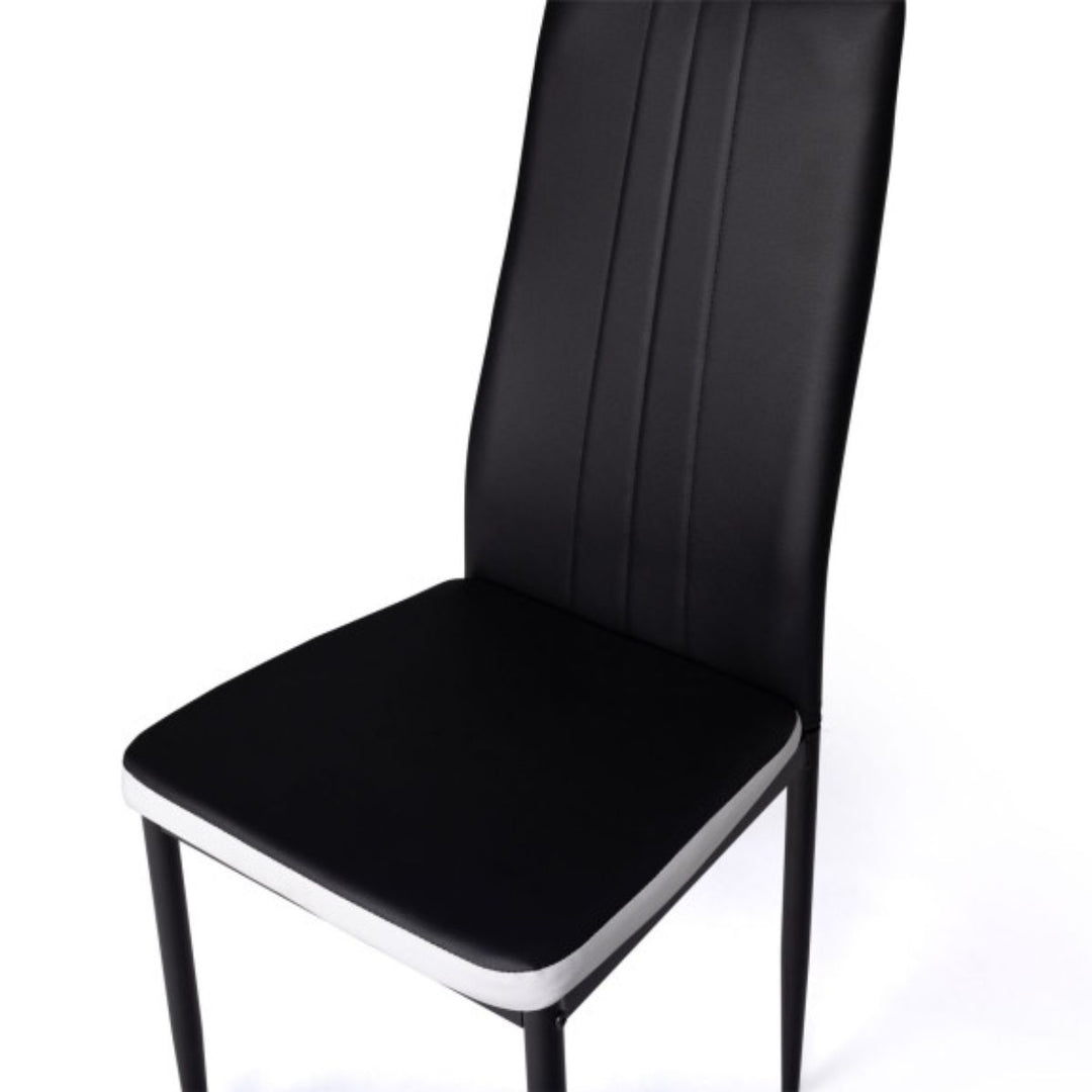 Lot de 4 chaises Jodie Noir/Blanc