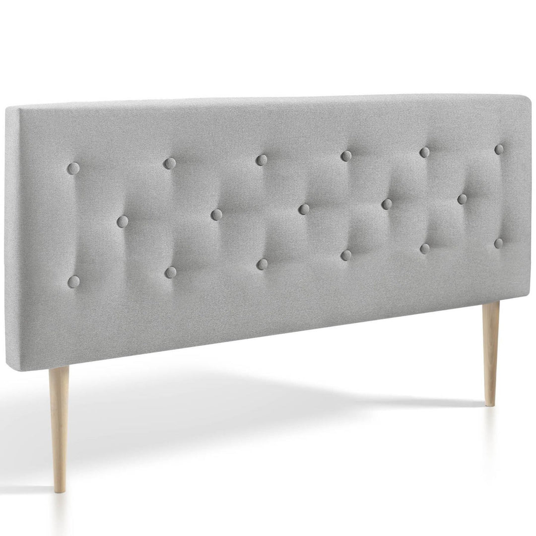 Tête de lit en tissu gris OSLO 140x100cm