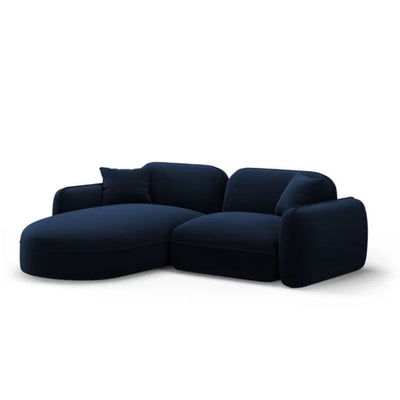 Canapé D'Angle Gauche Velours Lucien  3 Places, Bleu Roi – Christian Lacroix