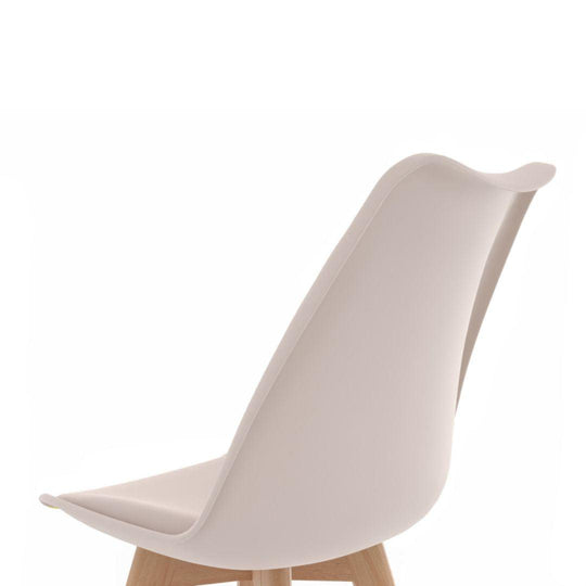 Lot de 6 chaises scandinaves Nordia beige