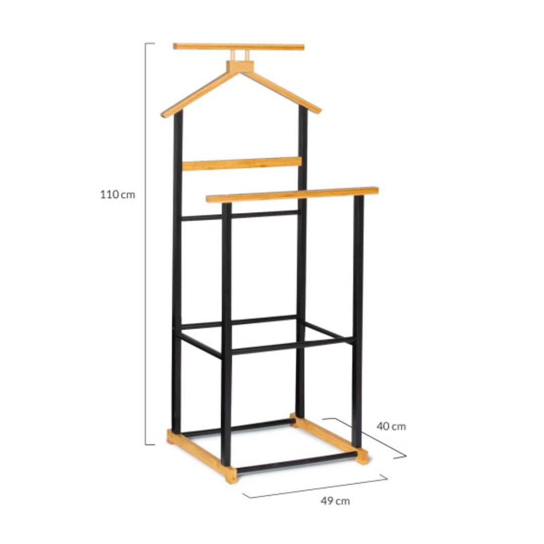 Valet de chambre bois et noir
