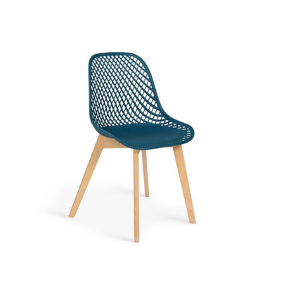 Lot de 4 chaises Maëlle Bleu canard