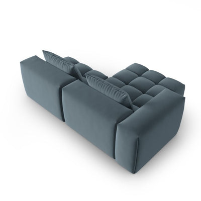 Canapé d'angle gauche Lorella 3 Places Bleu Clair – Christian Lacroix