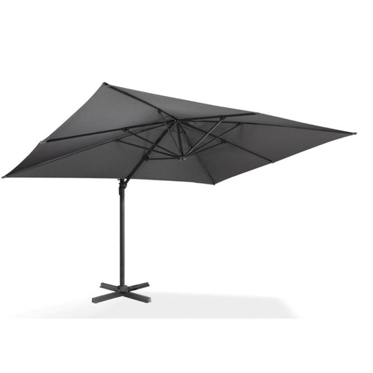 Parasol deporté 3x3m Sombra 360° rectangle gris