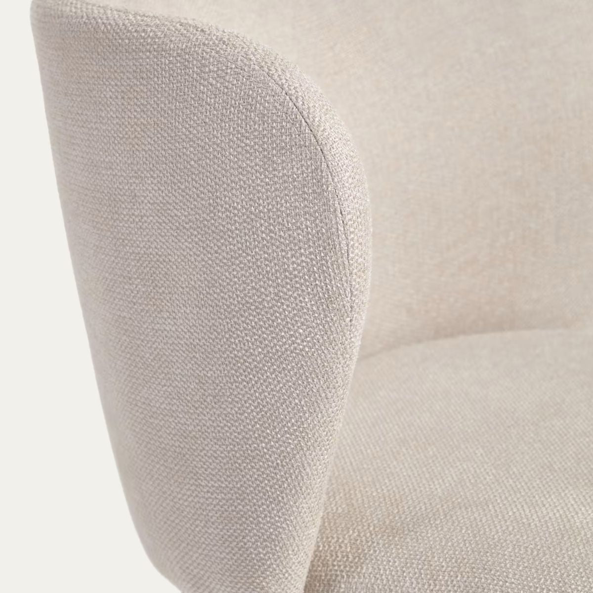 Lot de 2 chaises Ciselia en tissu chenille beige et pieds acier KAVE Home