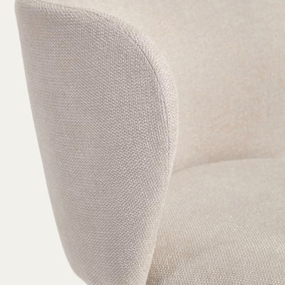 Lot de 2 chaises Ciselia en tissu chenille beige et pieds acier KAVE Home