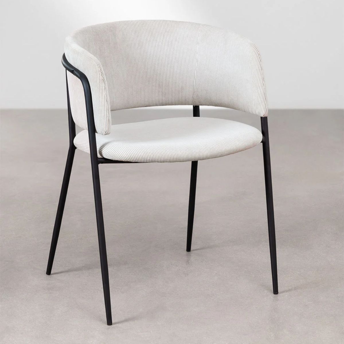 Lot de 2 chaises SKLUM en velours côtelé beige Nalon