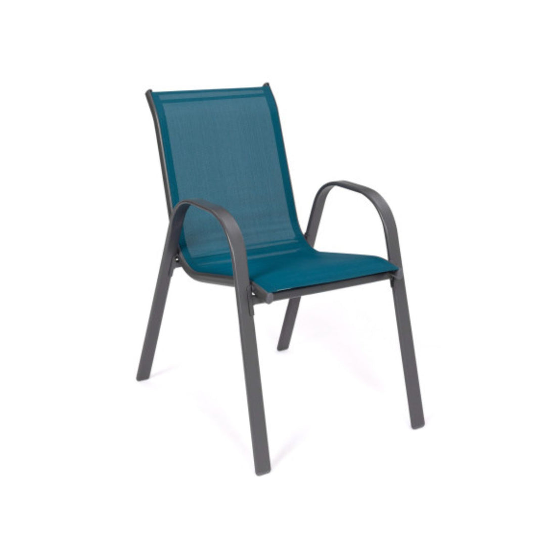 Lot de 6 chaises de jardin en acier