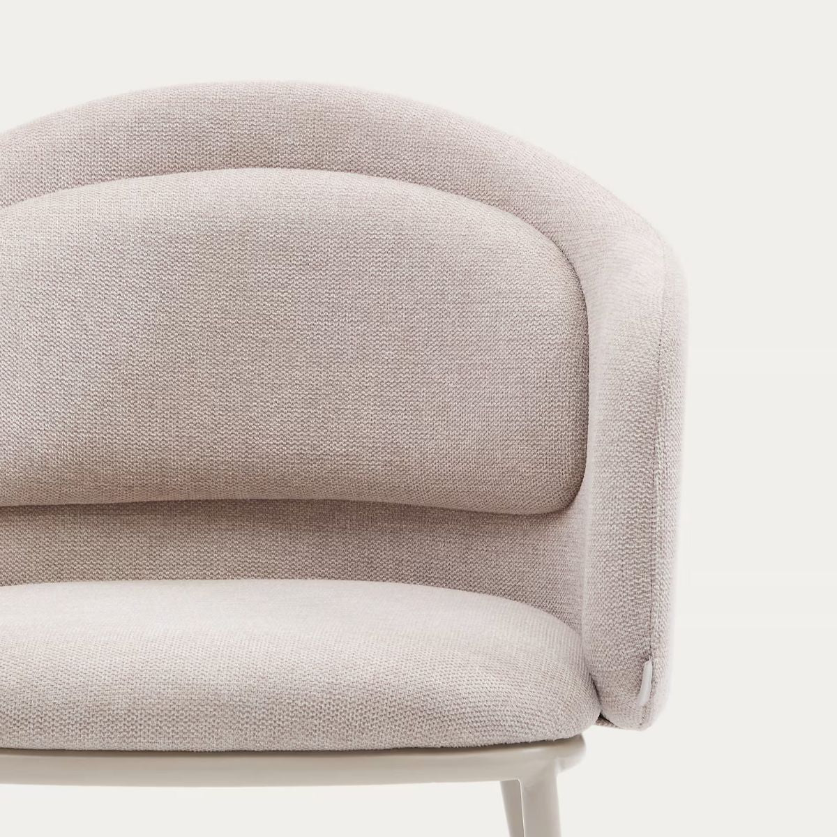 Lot de 2 chaises Idaira beige et pieds en acier beige Kave Home