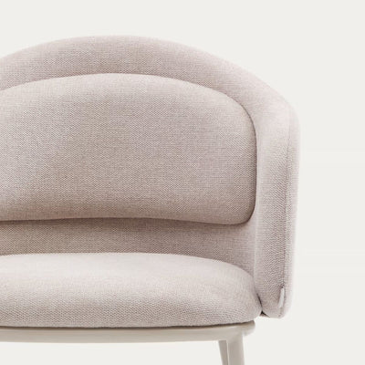 Lot de 2 chaises Idaira beige et pieds en acier beige Kave Home