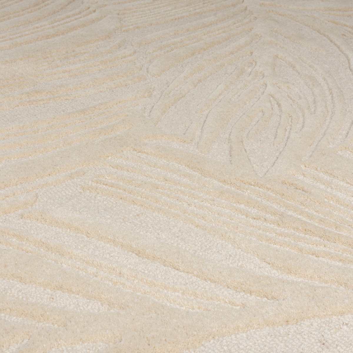 Tapis Lino Beige en laine 160x230cm "Imparfait"