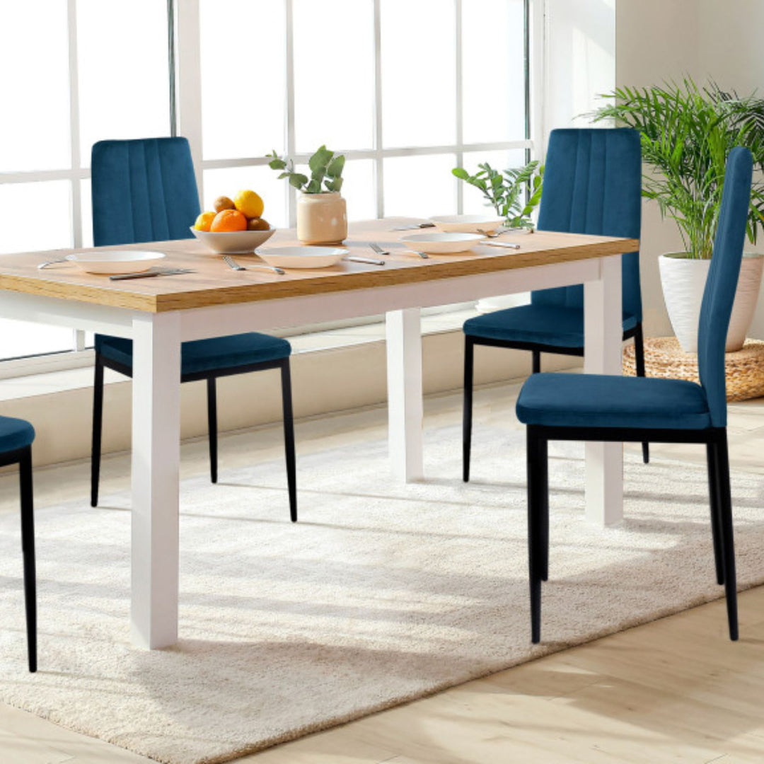 lot de 4 chaises velours reconditionnees