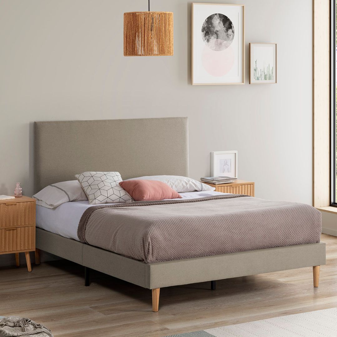 Sommier tapissier Aura 140x190 cm Beige