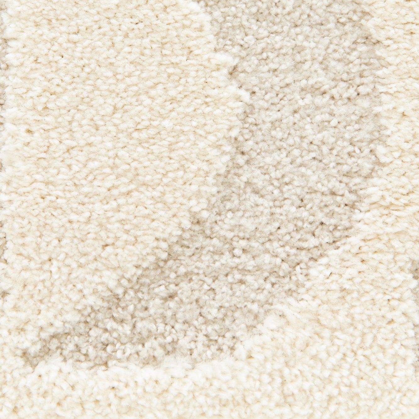 tapis japandi crème - hera. Vue 4 du tapis montrant des détails angle.