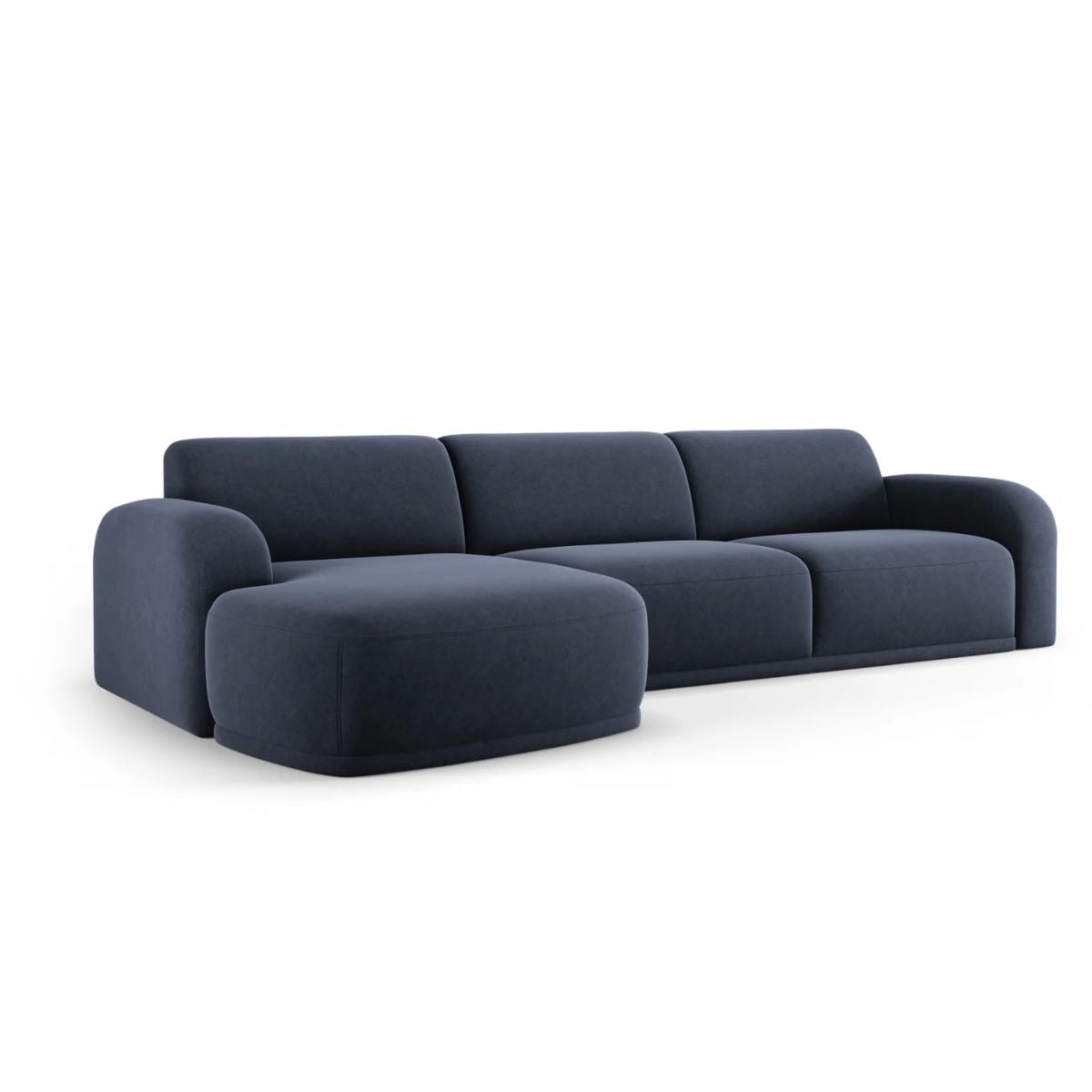 Canapé angle gauche ERIN Micadoni 4 Places Bleu foncé