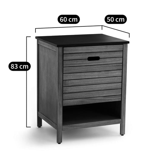 Meuble sous vasque La Redoute Interieurs, Saturne, Acacia, 60 cm