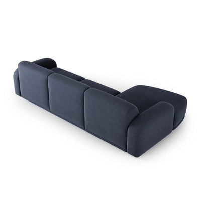 Canapé angle gauche ERIN Micadoni 4 Places Bleu foncé