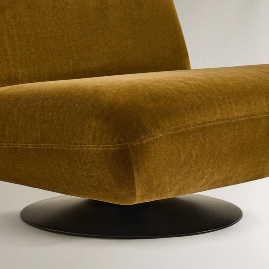Fauteuil ZARA HOME pivotant velours Vert olive