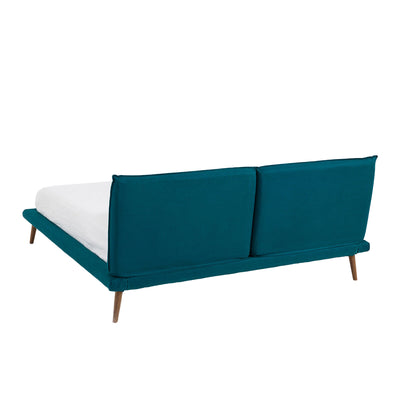 Lit en lin Bleu canard 160x200cm, Aurore design E. Gallina AM.PM