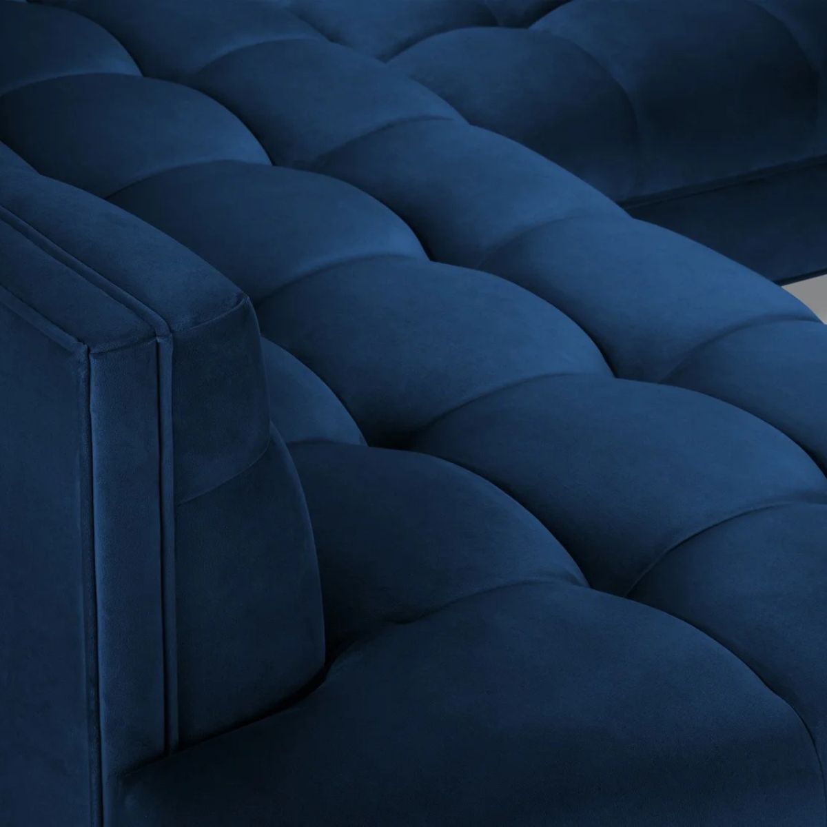 Canapé angle gauche KAROO Micadoni 5 places bleu roi