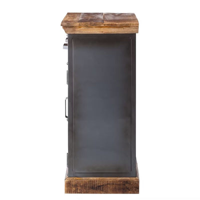 Buffet en metal et bois de manguier