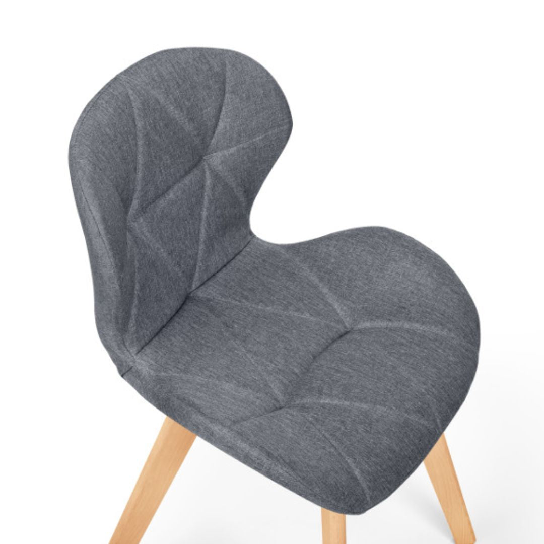 Lot de 6 chaises Gatsby gris foncé