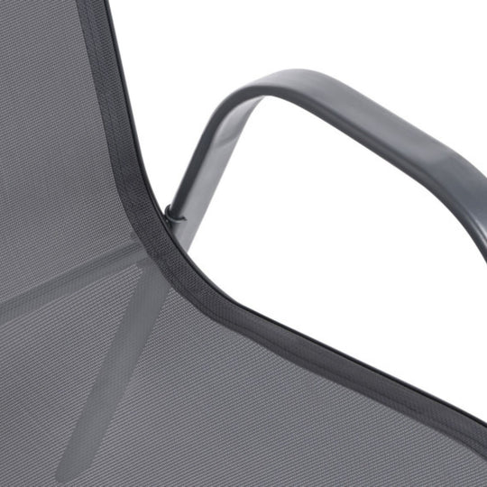 Lot de 6 chaises de jardin en acier Gris