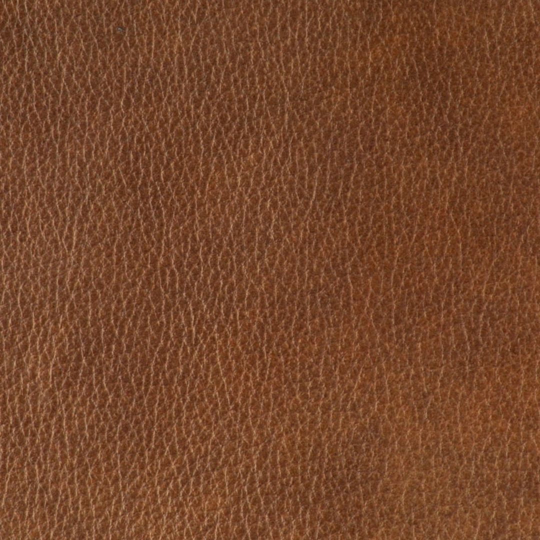 Méridienne "Marc" en cuir véritable marron by Christian LACROIX