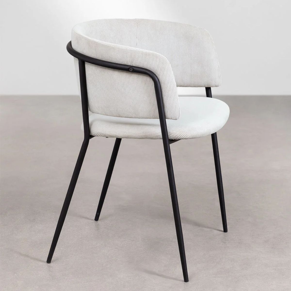 Lot de 2 chaises SKLUM en velours côtelé beige Nalon