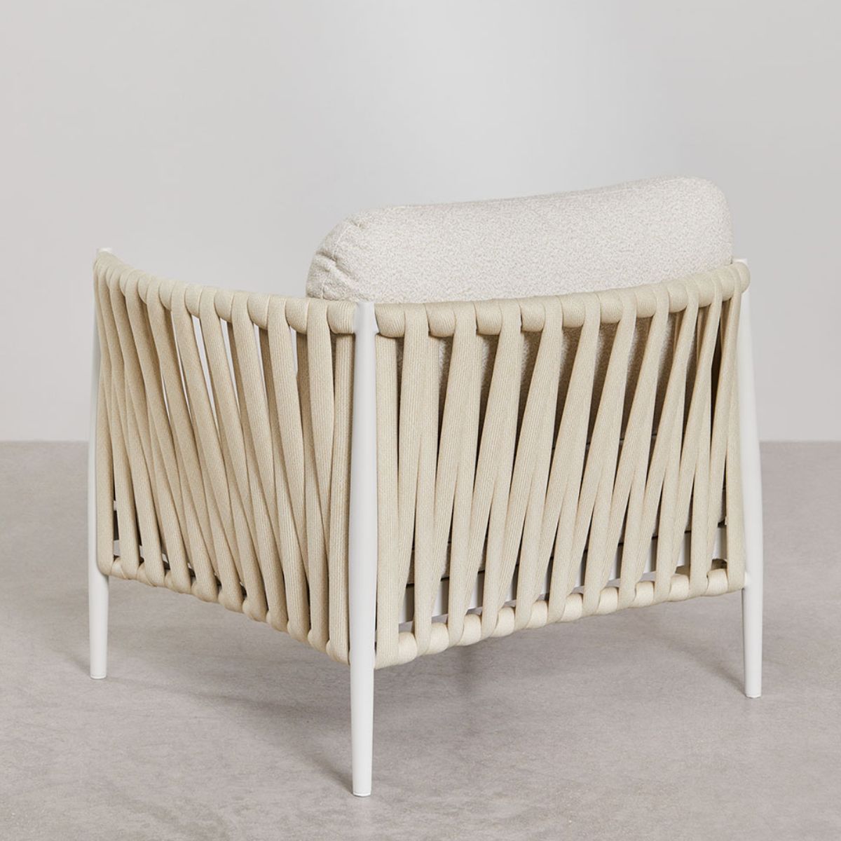 Lot de 2 fauteuils de jardin Sereilen en aluminium et tissu bouclé SKLUM