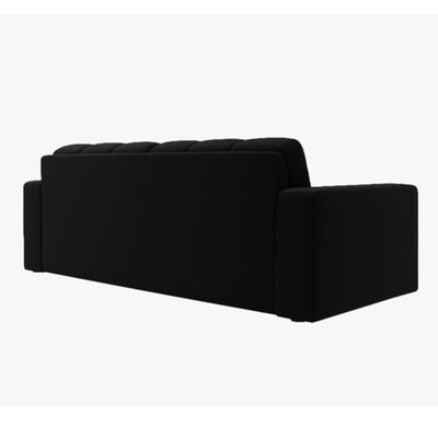 Canapé Velours Justin 2 places Noir- Micadoni