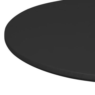 Table à manger ronde - SENHO - TULIPS - Finition laquée mate noire - Base en métal - 100 cm