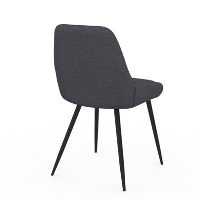 Lot de 4 chaises Ornella gris foncé